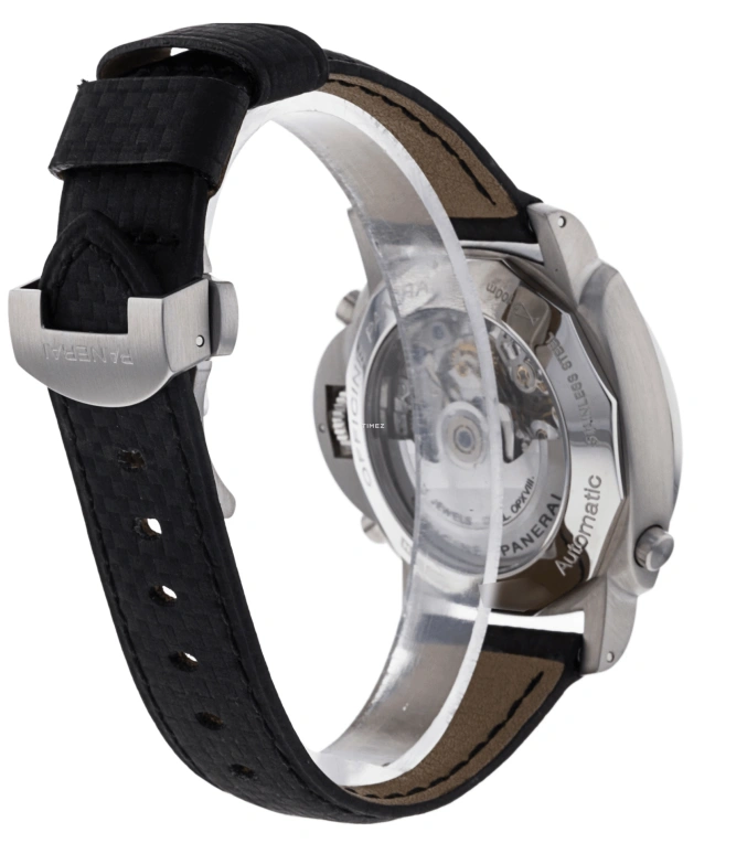 Panerai,Luminor 1950 44mm,44mm,Stainless Steel,Black,Automatic,Chronograph,Rattrapante,PAM00213