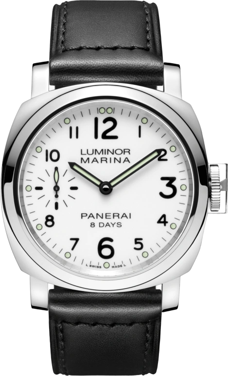 Panerai,Luminor 44mm,44mm,Stainless Steel,White,Handwound,192hours,In-house Caliber,PAM00563