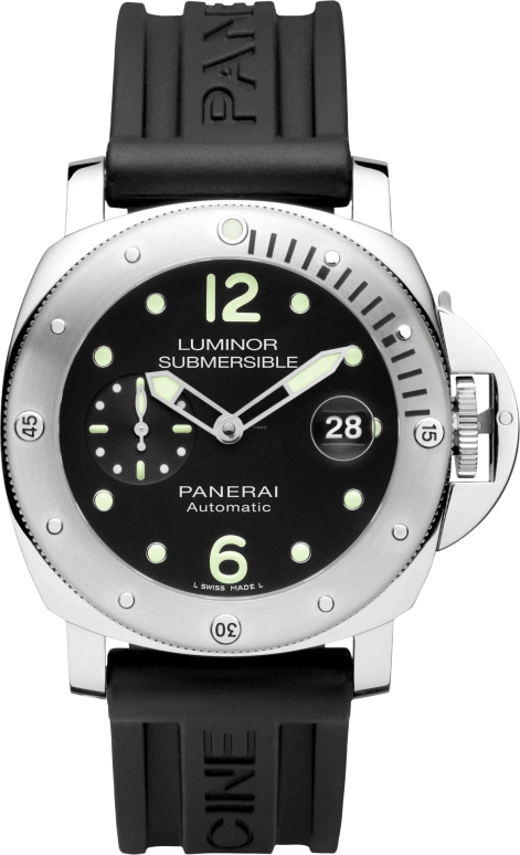 Panerai,Submersible 44mm,44mm,Stainless Steel,Black,Automatic,Date,50hours,PAM01024