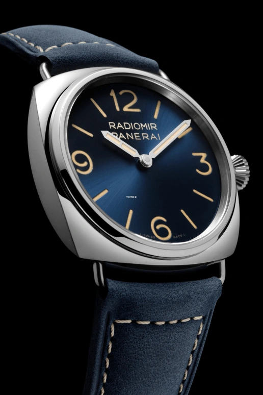 Panerai,Radiomir 45mm,45mm,Stainless Steel,Blue,Handwound,72hours,In-house Caliber,PAM01383