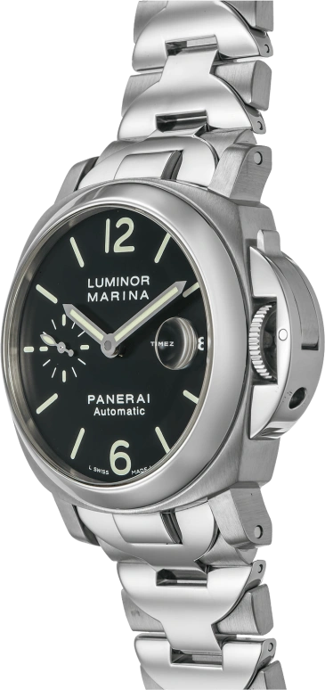 Panerai,Luminor 40mm,40mm,Stainless Steel,Black,Automatic,Day,42hours,PAM00050