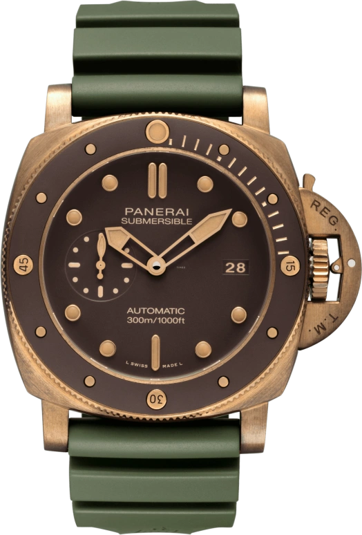 Panerai,Submersible 47mm,47mm,Titanium,Ceramic,Bronze,Brown,Automatic,Date,72hours,PAM00968