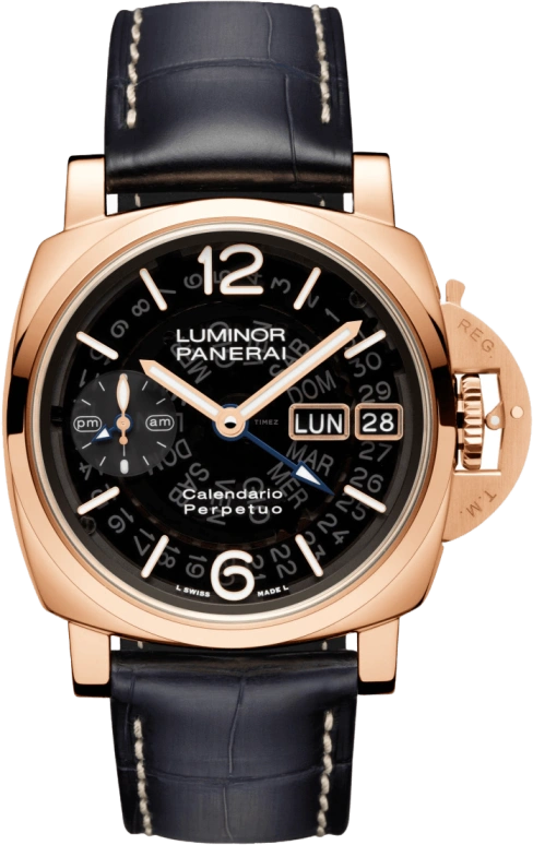 Panerai,Luminor 1950 44mm,44mm,Goldtech,See-through,Automatic,Perpetual Calendar,Leap Year,Month,Date,72hours,In-house Caliber,PAM01269