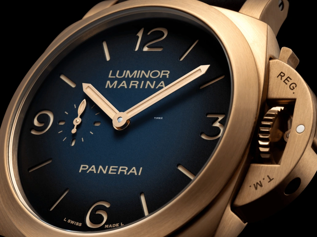 Panerai,Luminor 44mm,44mm,Bronze,Blue,Automatic,72hours,In-house Caliber,PAM01678