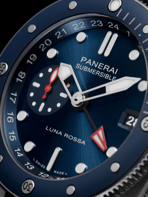Panerai,Submersible 42mm,42mm,Titanium,Blue,Automatic,Day,Dule Time,PAM01507