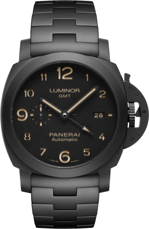 Panerai,Luminor 1950 44mm,44mm,Titanium,Ceramic,Black,Automatic,Date,72hours,PAM01438