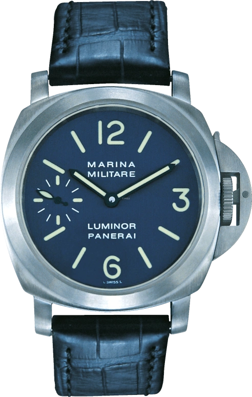 Panerai,Luminor 44mm,44mm,Titanium,Blue,Handwound,Chronograph,Day,PAM00082