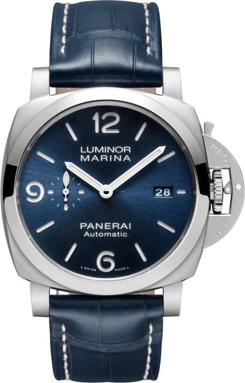 Panerai,Luminor 1950 44mm,44mm,Stainless Steel,Blue,Automatic,Date,72hours,PAM01313
