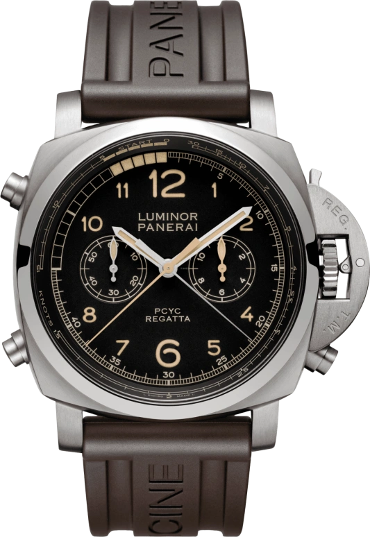 Panerai,Luminor 1950 47mm,47mm,Titanium,Black,Automatic,Chronograph,Flyback,Column Wheel,PAM00652