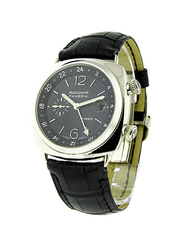 Panerai,Radiomir 42mm,42mm,White Gold,Black,Automatic,Day,Dule Time,PAM00185
