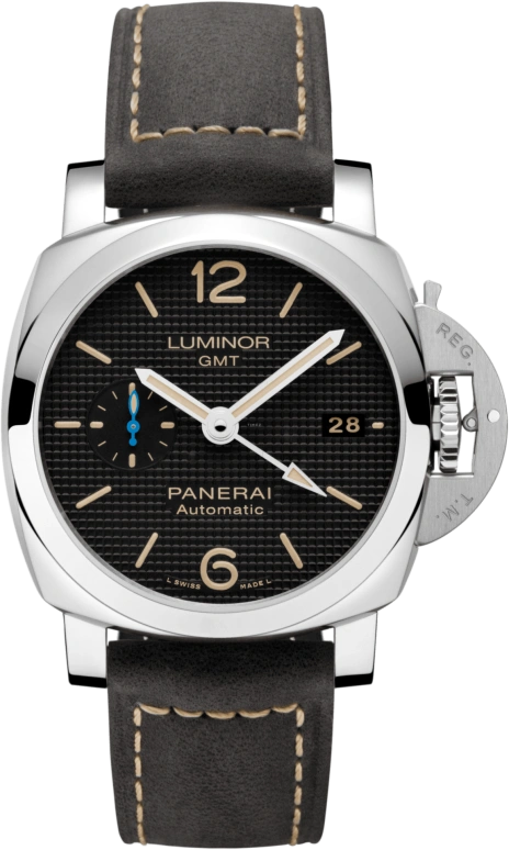 Panerai,Luminor 1950 42mm,42mm,Stainless Steel,Black,Automatic,Day,Power Reserve Indicator,Dule Time,PAM01535