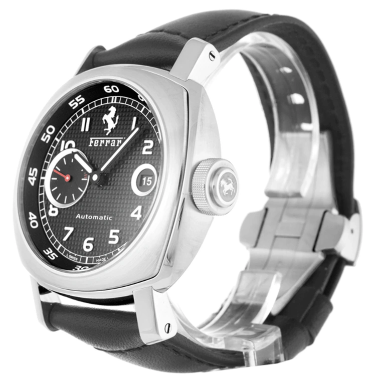 Panerai,Ferrari 45mm,45mm,Stainless Steel,Black,Automatic,Day,42hours,FER00001
