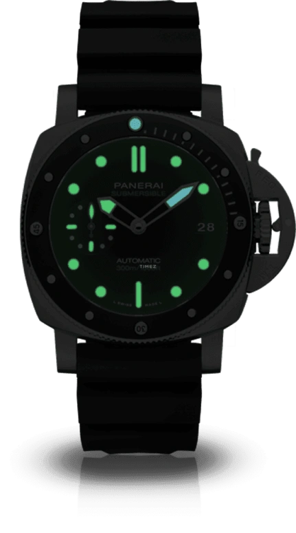 Panerai,Submersible 42mm,42mm,Ceramic,Stainless Steel,Black,Automatic,Date,72hours,PAM00683