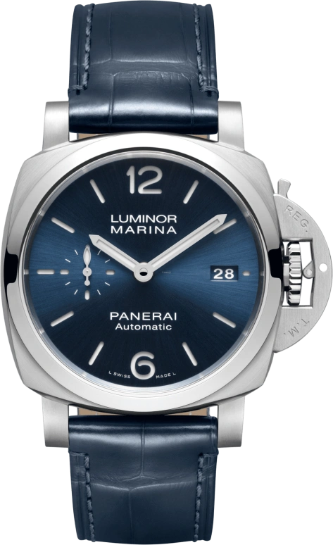 Panerai,Luminor 1950 42mm,42mm,Stainless Steel,Blue,Automatic,Date,72hours,PAM01393