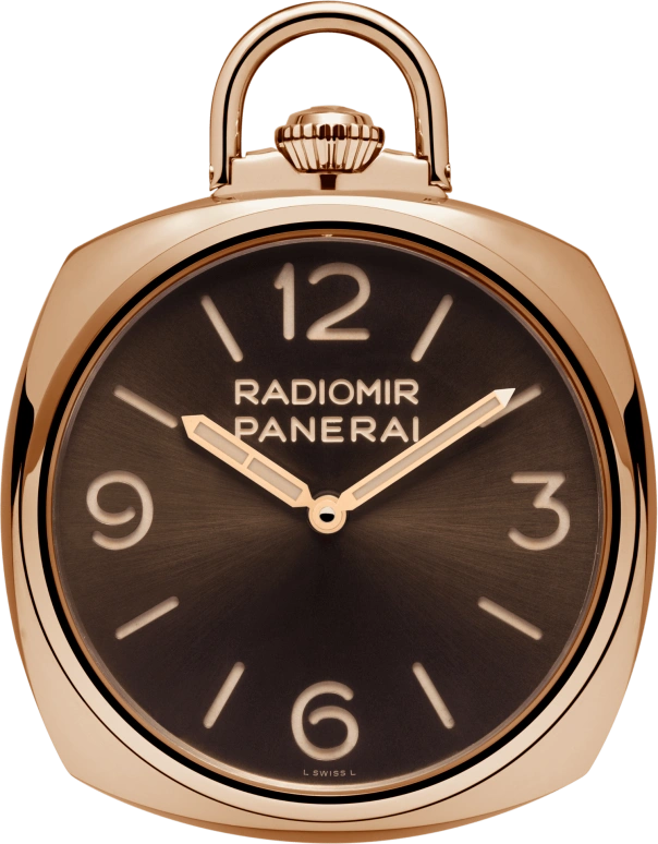 Panerai,Pocket Watches 50mm,50mm,Red Gold,Brown,Handwound,Power Reserve Indicator,72hours,PAM00447
