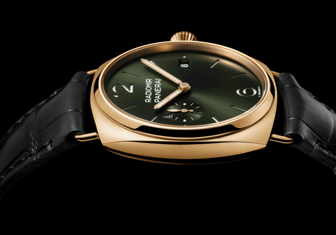 Panerai,Radiomir 40mm,40mm,Yellow Gold,Green,Automatic,Day,72hours,PAM01437