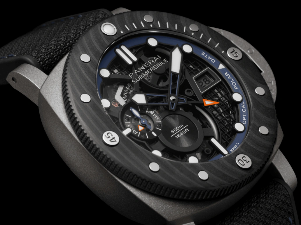 Panerai,Submersible 47mm,47mm,Titanium,Black,Automatic,Day,Power Reserve Indicator,Dule Time,Day / Night Indication,72hours,In-house Caliber,PAM01670