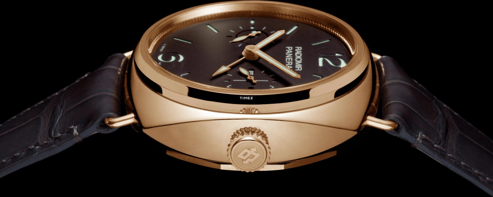 Panerai,Radiomir 48mm,48mm,Pink Gold,Black,Handwound,Power Reserve Indicator,Dule Time,Tourbillon,Day / Night Indication,144hours,In-house Caliber,PAM00330