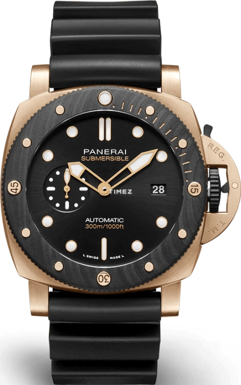 Panerai,Submersible 44mm,44mm,Goldtech,Black,Automatic,Day,72hours,PAM02070