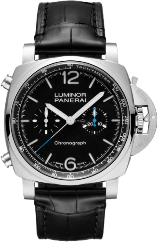 Panerai,Luminor 1950 44mm,44mm,Stainless Steel,Black,Automatic,Chronograph,42hours,PAM01109