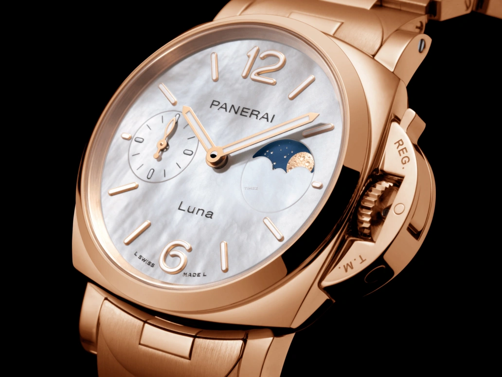 Panerai,Luminor 38mm,38mm,Goldtech,White,Automatic,Moonphase,72hours,PAM01504