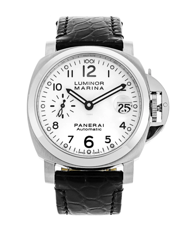 Panerai,Luminor 40mm,40mm,Stainless Steel,White,Automatic,Day,42hours,PAM00049