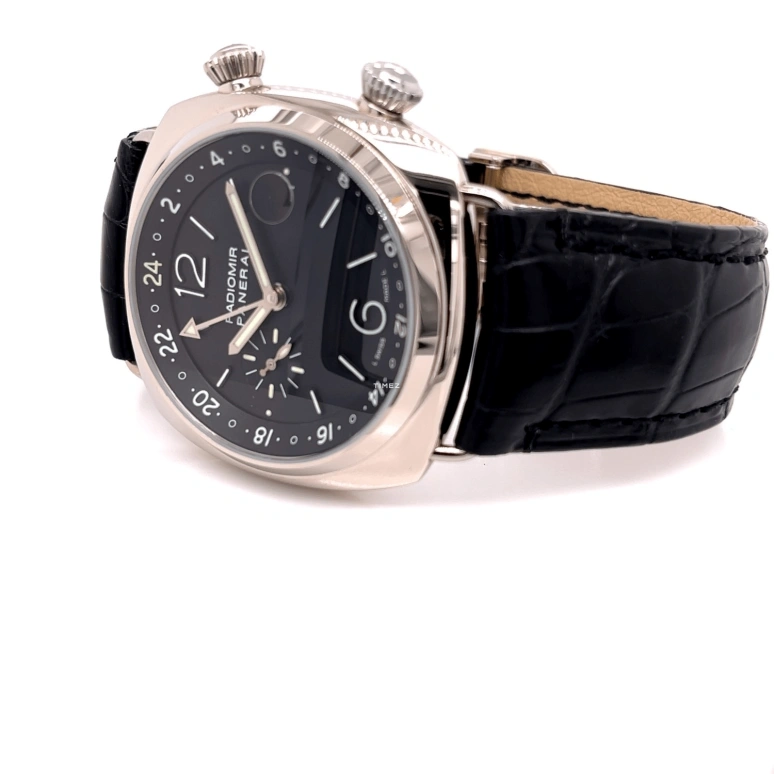 Panerai,Radiomir 42mm,42mm,White Gold,Black,Automatic,Day,Dule Time,PAM00185