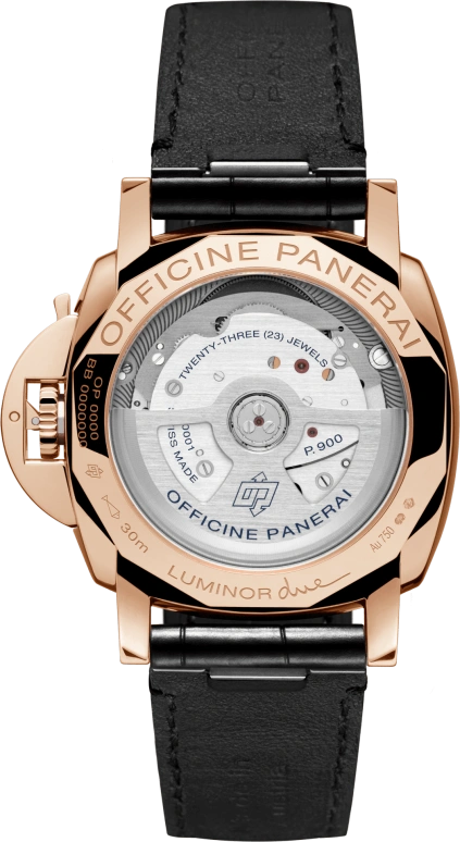 Panerai,Luminor Due 38mm,38mm,Red Gold,Black,Automatic,Date,72hours,PAM01029