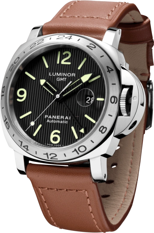 Panerai,Luminor 44mm,44mm,Stainless Steel,Black,Automatic,Day,Dule Time,PAM00029