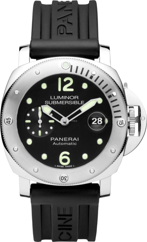 Panerai,Submersible 44mm,44mm,Stainless Steel,Black,Automatic,Date,50hours,PAM01024