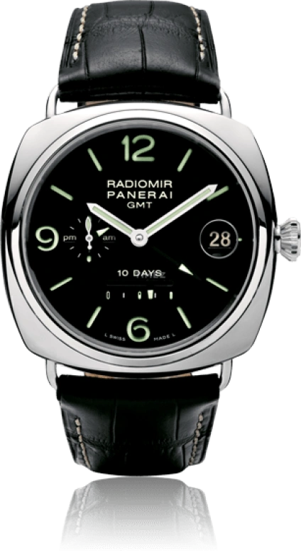 Panerai,Radiomir 45mm,45mm,White Gold,Black,Automatic,Day,Power Reserve Indicator,Dule Time,Day / Night Indication,240hours,In-house Caliber,PAM00235