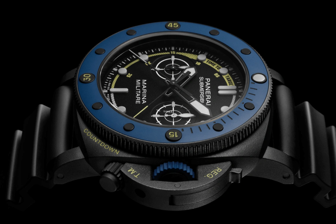 Panerai,Submersible 47mm,47mm,Titanium,Black,Automatic,Chronograph,Flyback,PAM02239