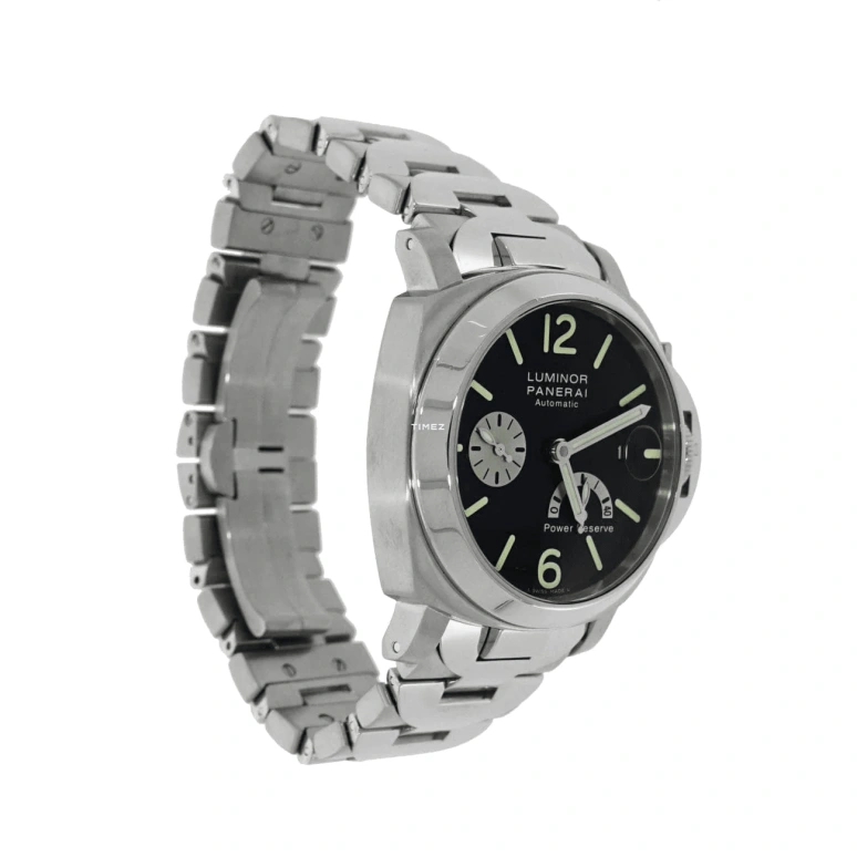Panerai,Luminor 40mm,40mm,Stainless Steel,Black,Automatic,Day,Power Reserve Indicator,PAM00126