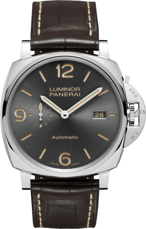 Panerai,Luminor Due 45mm,45mm,Stainless Steel,Grey,Automatic,Date,Power Reserve Indicator,PAM00943