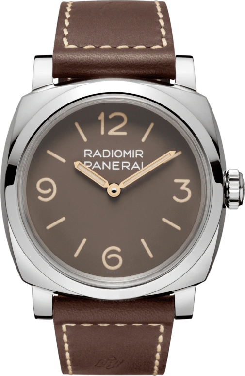 Panerai,Radiomir 1940 47mm,47mm,Stainless Steel,Brown,Handwound,72hours,In-house Caliber,PAM00662