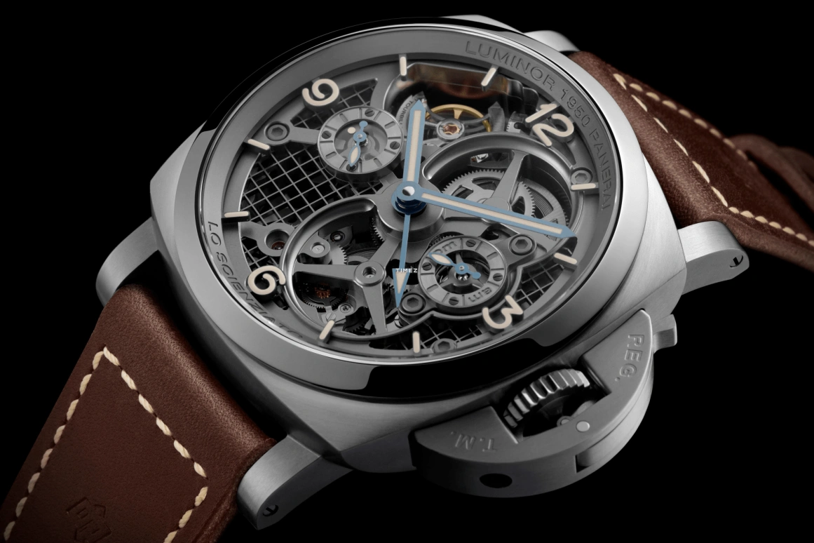 Panerai,Luminor 1950 48mm,48mm,Titanium,Skeleton,Handwound,Power Reserve Indicator,Dule Time,Tourbillon,Day / Night Indication,144hours,In-house Caliber,PAM00578