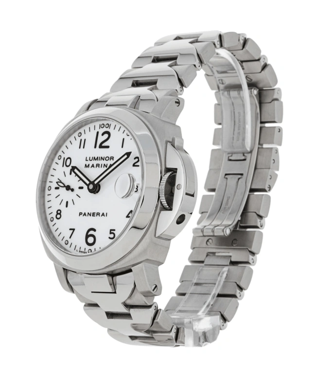 Panerai,Luminor 40mm,40mm,Stainless Steel,White,Automatic,Day,42hours,PAM00051
