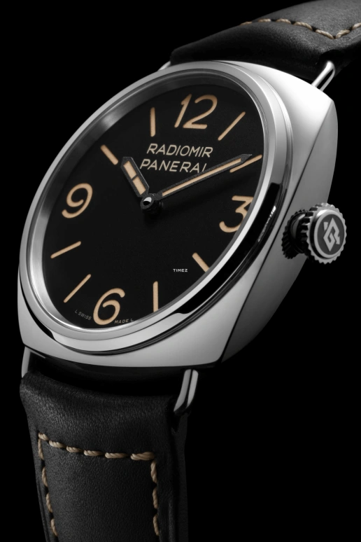 Panerai,Radiomir 45mm,45mm,Stainless Steel,Black,Handwound,72hours,In-house Caliber,PAM01382