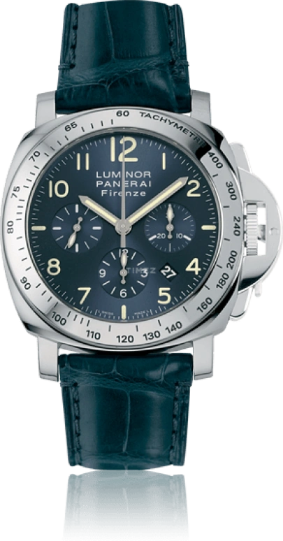 Panerai,Luminor 44mm,44mm,Stainless Steel,Blue,Automatic,Chronograph,Day,PAM00224