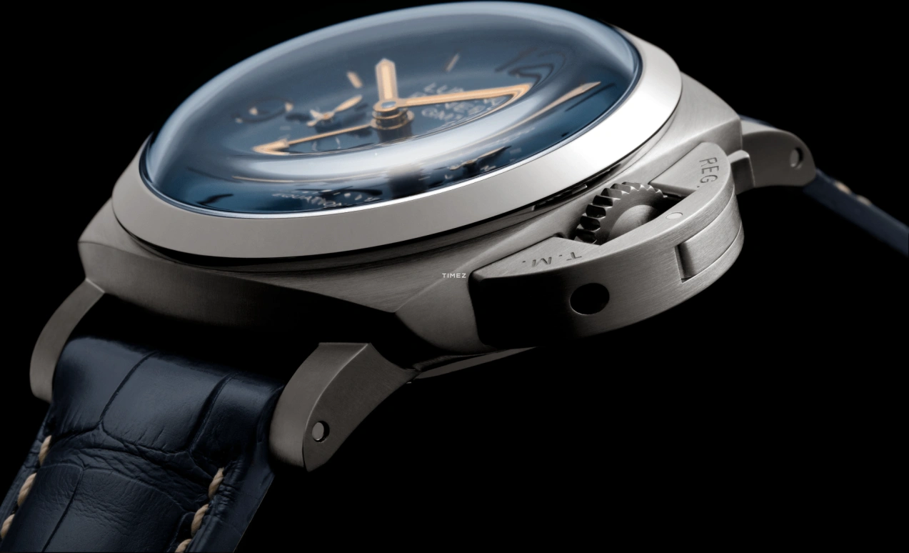 Panerai,Luminor 1950 47mm,47mm,Titanium,Blue,Handwound,Month,Day,Power Reserve Indicator,Dule Time,192hours,In-house Caliber,PAM00670