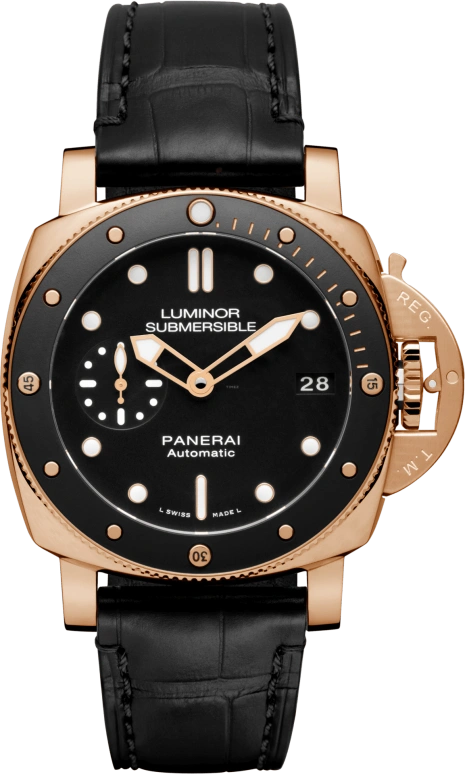 Panerai,Submersible 42mm,42mm,Ceramic,Red Gold,Black,Automatic,Date,72hours,PAM00684