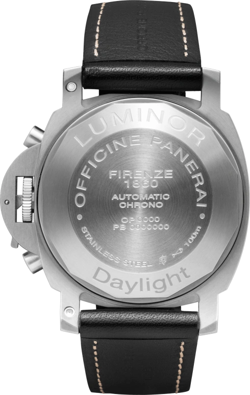 Panerai,Luminor 44mm,44mm,Stainless Steel,Black,Automatic,Chronograph,Date,PAM00356