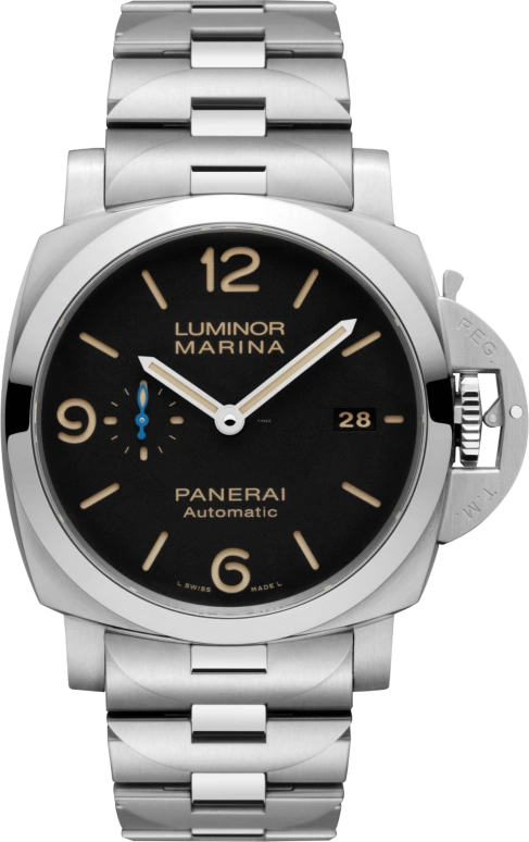 Panerai,Luminor 1950 44mm,44mm,Stainless Steel,Black,Automatic,Date,72hours,PAM00723