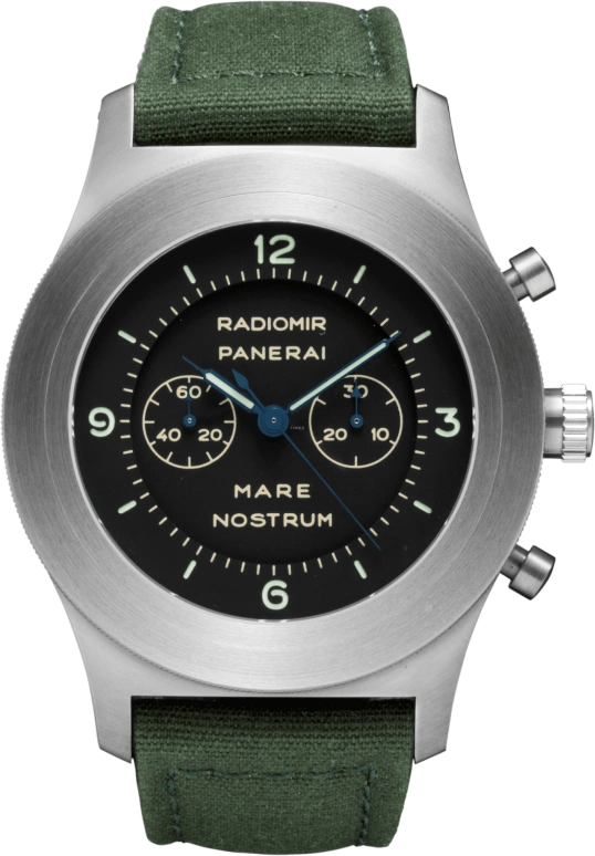 Panerai,Mare Nostrum 52mm,52mm,Stainless Steel,Black,Handwound,Chronograph,55hours,PAM00300