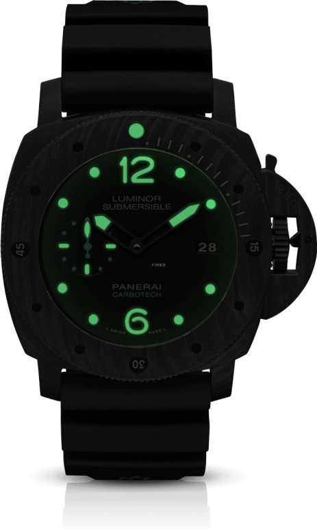 Panerai,Submersible 47mm,47mm,Titanium,Carbon,Black,Automatic,Day,72hours,PAM00616