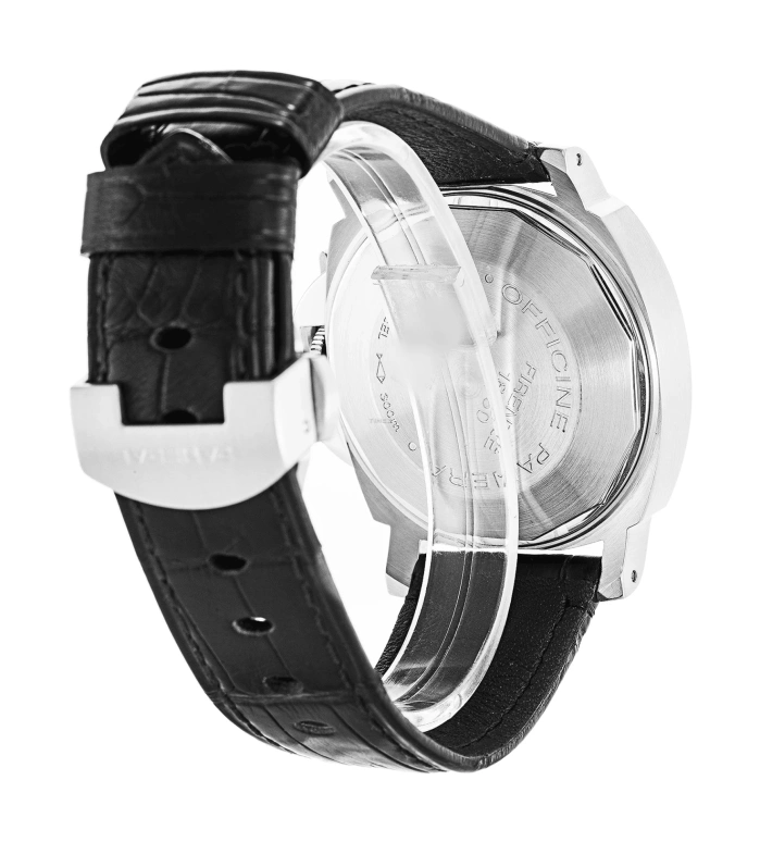 Panerai,Luminor 40mm,40mm,Stainless Steel,Black,Automatic,Day,Power Reserve Indicator,PAM00125