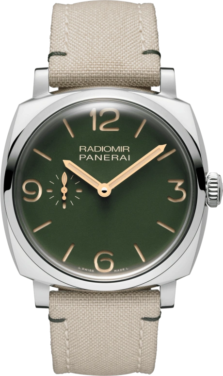 Panerai,Radiomir 1940 45mm,45mm,Stainless Steel,Green,Automatic,Day,Power Reserve Indicator,PAM00995