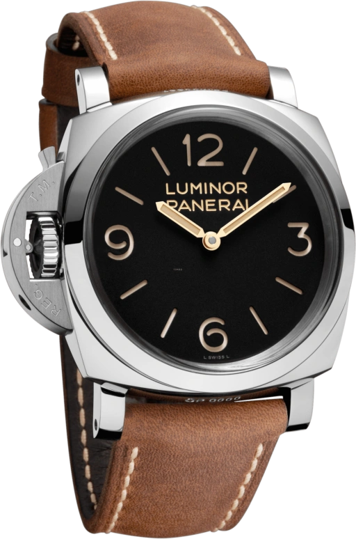 Panerai,Luminor 1950 47mm,47mm,Stainless Steel,Black,Handwound,Day,72hours,PAM00557