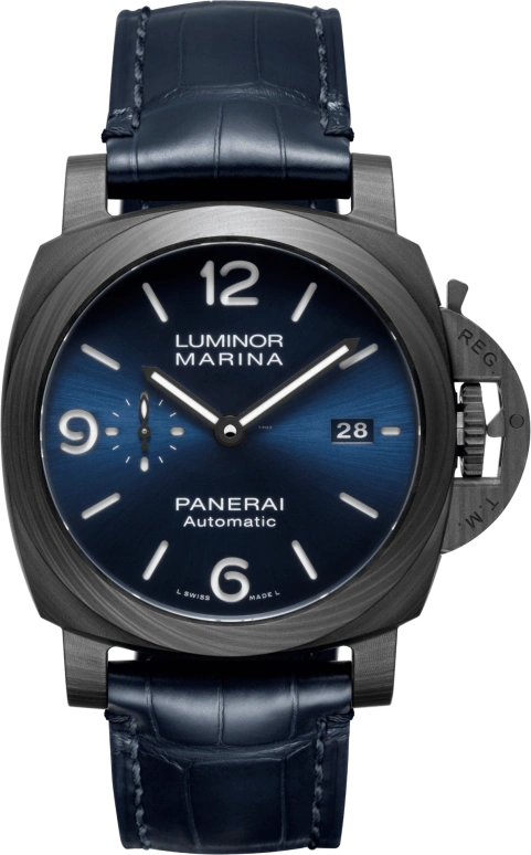 Panerai,Luminor 1950 44mm,44mm,Titanium,Carbotech,Blue,Automatic,Day,72hours,PAM01664