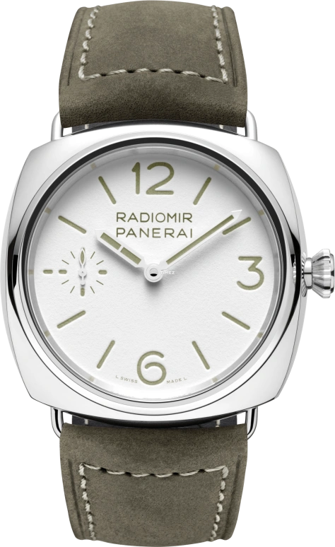 Panerai,Radiomir 45mm,45mm,Stainless Steel,White,Handwound,72hours,In-house Caliber,PAM01384